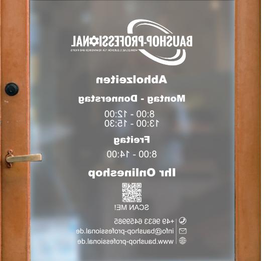 Öffnungszeiten Aufkleber selber gestalten