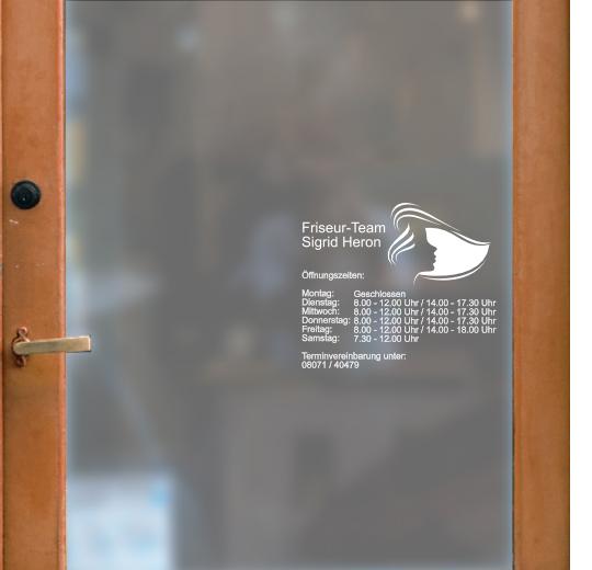 Öffnungszeiten Aufkleber selber gestalten