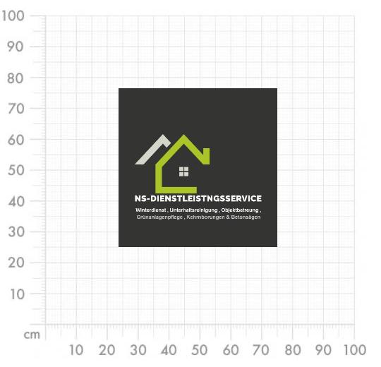 Aufkleber selber gestalten - Arbeitsfläche 100cm x 100cm