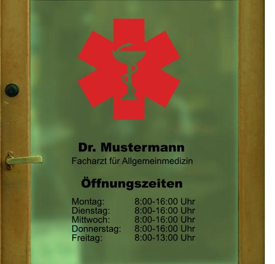 Öffnungszeiten Aufkleber selber gestalten
