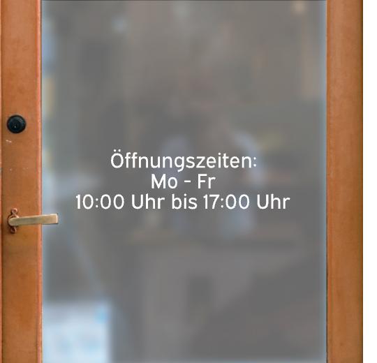 Öffnungszeiten Aufkleber selber gestalten