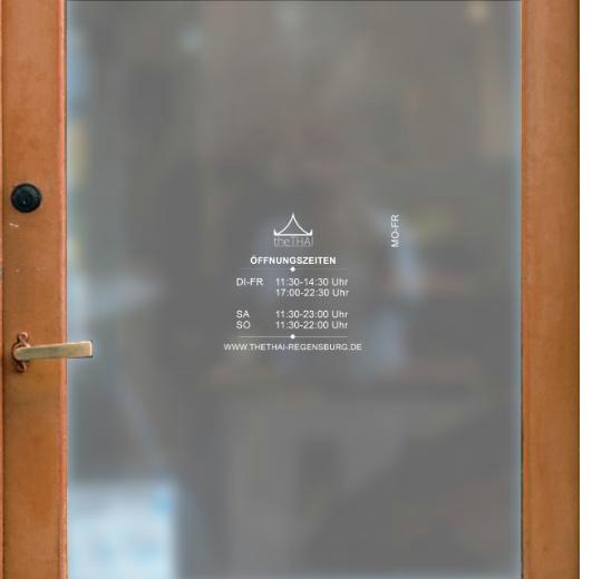 Öffnungszeiten Aufkleber selber gestalten