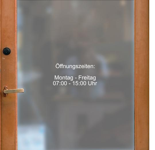 Öffnungszeiten Aufkleber selber gestalten