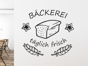 Aufkleber Bäckerei Brot Sterne