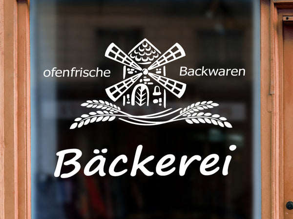 Aufkleber Bäckerei Mühle