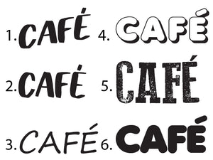 Klebeschriftzug Café