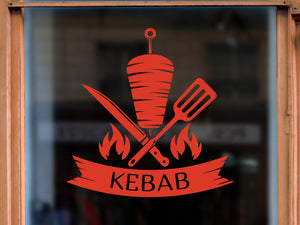 Aufkleber Döner Kebab Messer