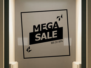 Aufkleber Mega Sale