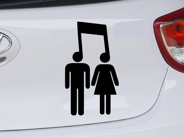 Autoaufkleber Musik verbindet Menschen