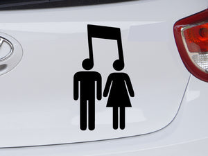 Autoaufkleber Musik verbindet Menschen