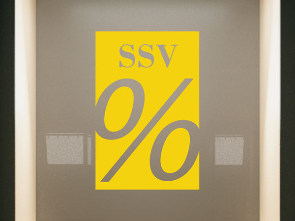 Aufkleber Sommerschlussverkauf SSV Prozente %