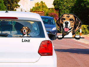 Style de dessin animé de beagle autocollant
