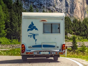 Sticker paysage de montagne en feuille