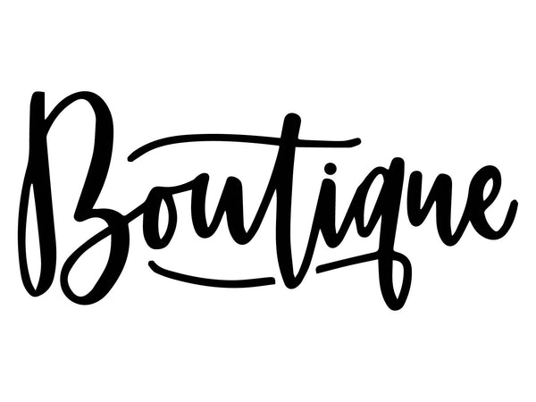 Aufkleber Boutique Schriftzug 