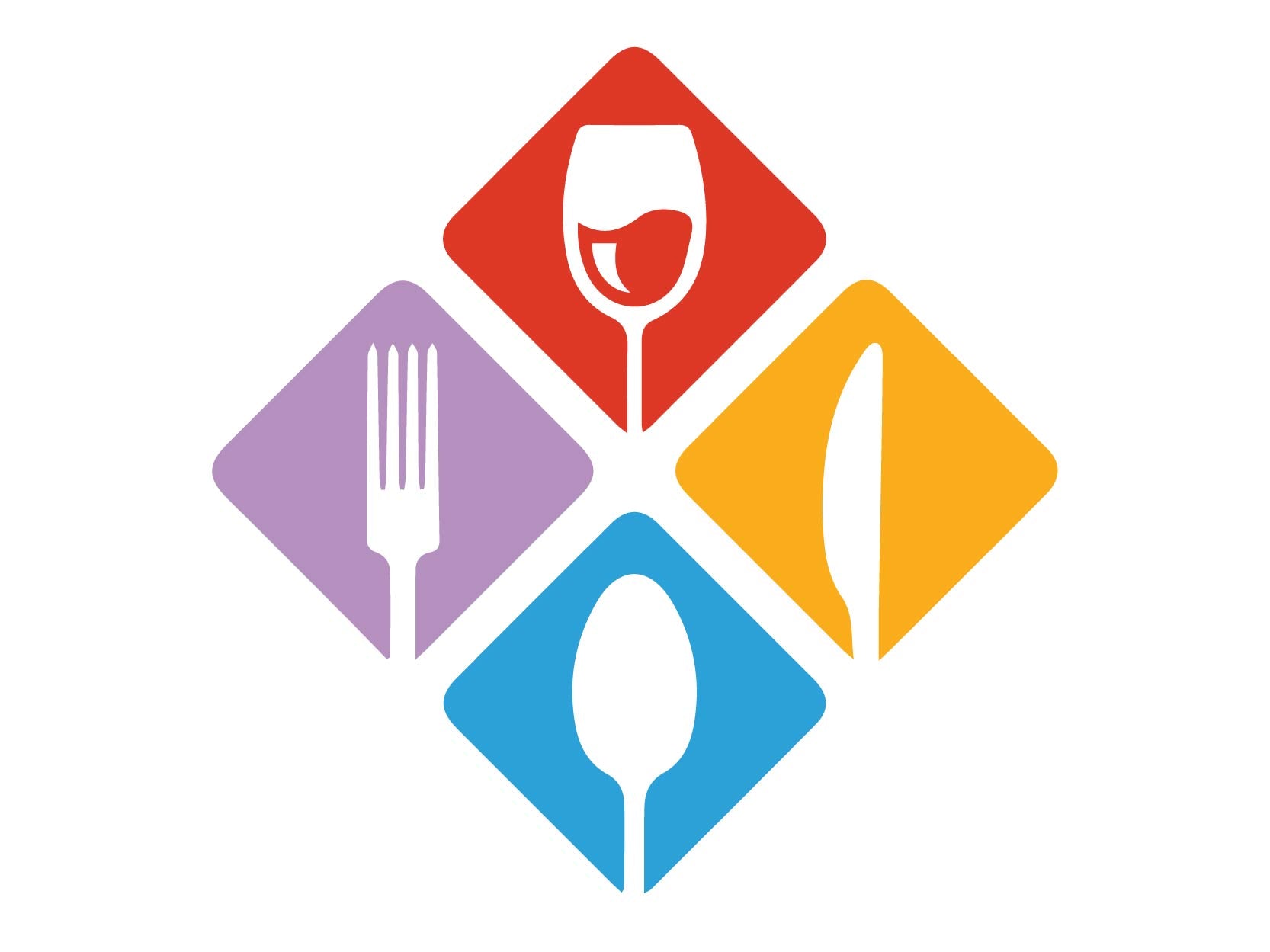 Pegatina catering logo cubiertos