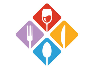 Aufkleber Catering Logo Besteck