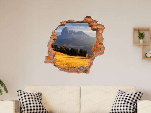 Wandtattoo Dolomiten im Herbst Steinwand