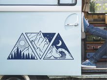 Cargue la imagen en el visor de la galería, Stickers Forest, Mountains & Water Blue