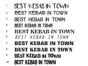 Texto adhesivo Mejor Kebab de la Ciudad