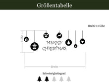 Laden Sie das Bild in den Galerie-Viewer, Sale Aufkleber Merry Christmas Weihnachtskugeln Winterale Tabelle