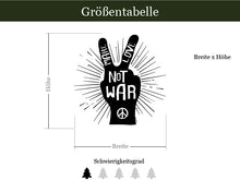 Laden Sie das Bild in den Galerie-Viewer, Autoaufkleber Make Love Not War