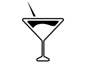 Etiqueta engomada de la barra de copa de martini logo