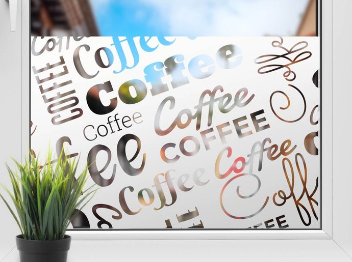Milchglasfolie Coffee Kaffee Fensterscheibe Sichtschutzfolie