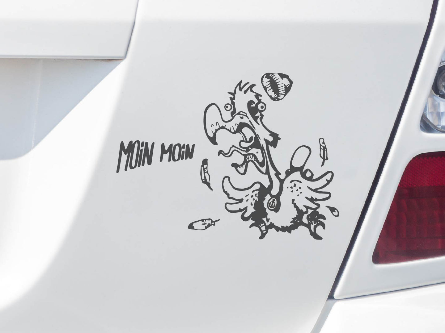 Autoaufkleber Moin Moin Möwe - einzigartige Motive