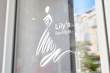 Laden Sie das Bild in den Galerie-Viewer, Aufkleber Kleid Logo Schaufenster