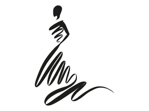 Logotipo del vestido de la etiqueta engomada