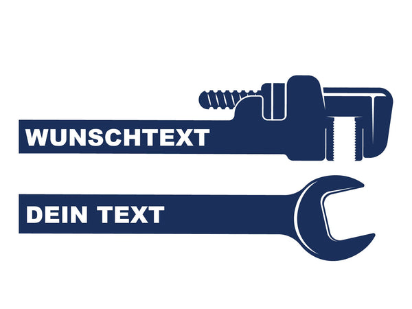 Aufkleber Sanitärdienst Werkzeug Logo personalisierbar