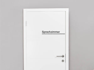 Aufkleber Türbeschriftung Modern Linie