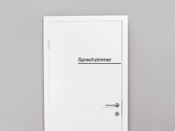 Aufkleber Türbeschriftung Modern Linie