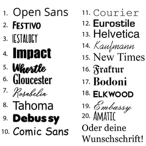 Schriften Fahrradaufkleber