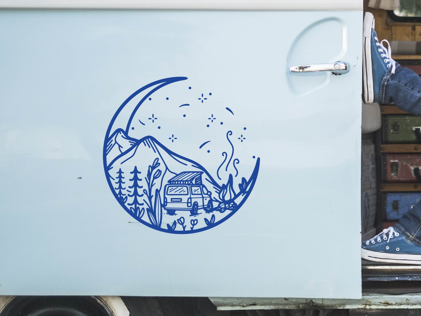 aufkleber camping Autoaufkleber Van Camper- Aufkleber und Sticker