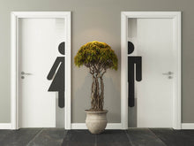 Cargue la imagen en el visor de la galería, Etiqueta WC Baño Hombre Mujer Pictograma Moderno