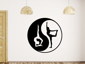 Wandtattoo Yoga Yin Yang