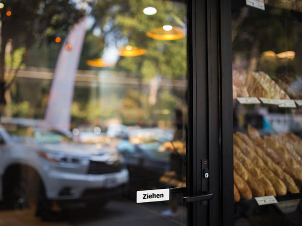 Drücken & Ziehen Modern Türaufkleber