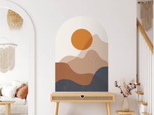 Laden Sie das Bild in den Galerie-Viewer, Wandaufkleber Berge Sonne Vorschau