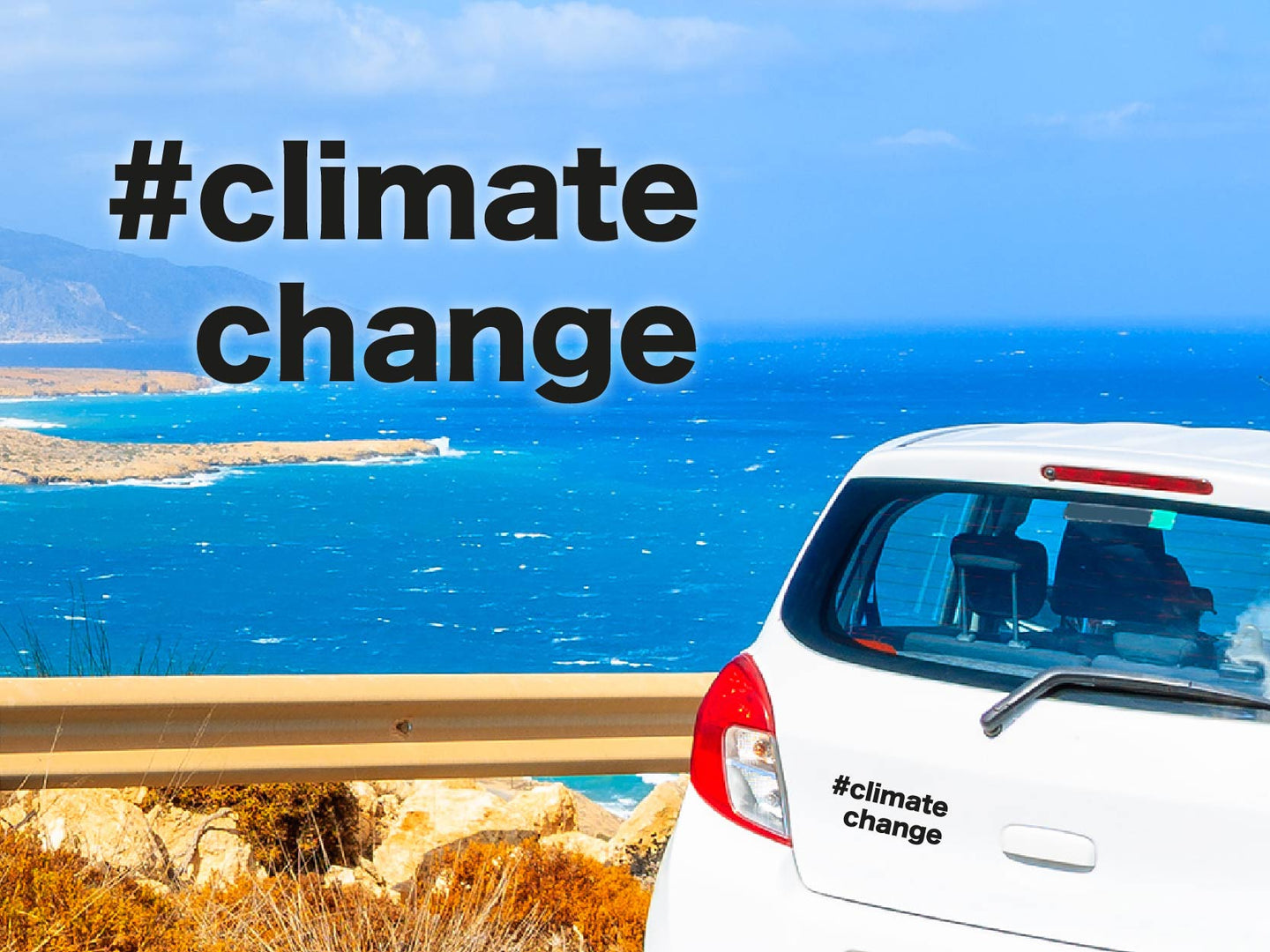 Aufkleber #climatechange Statement Climate Change