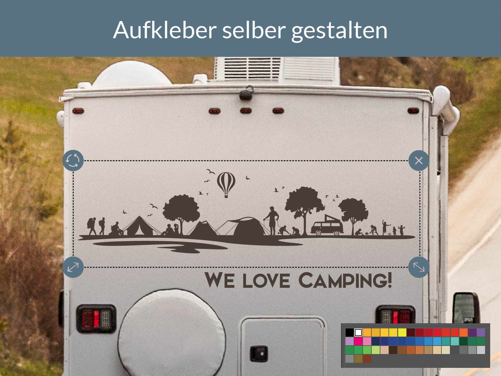 Concevez votre propre autocollant de camping-car