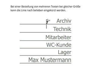 Türaufkleber Linie Modern 2 farbig