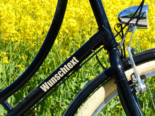 Fahrradaufkleber mit wunschtext