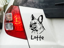 Laden Sie das Bild in den Galerie-Viewer, Autoaufkleber Hund Französische Bulldogge