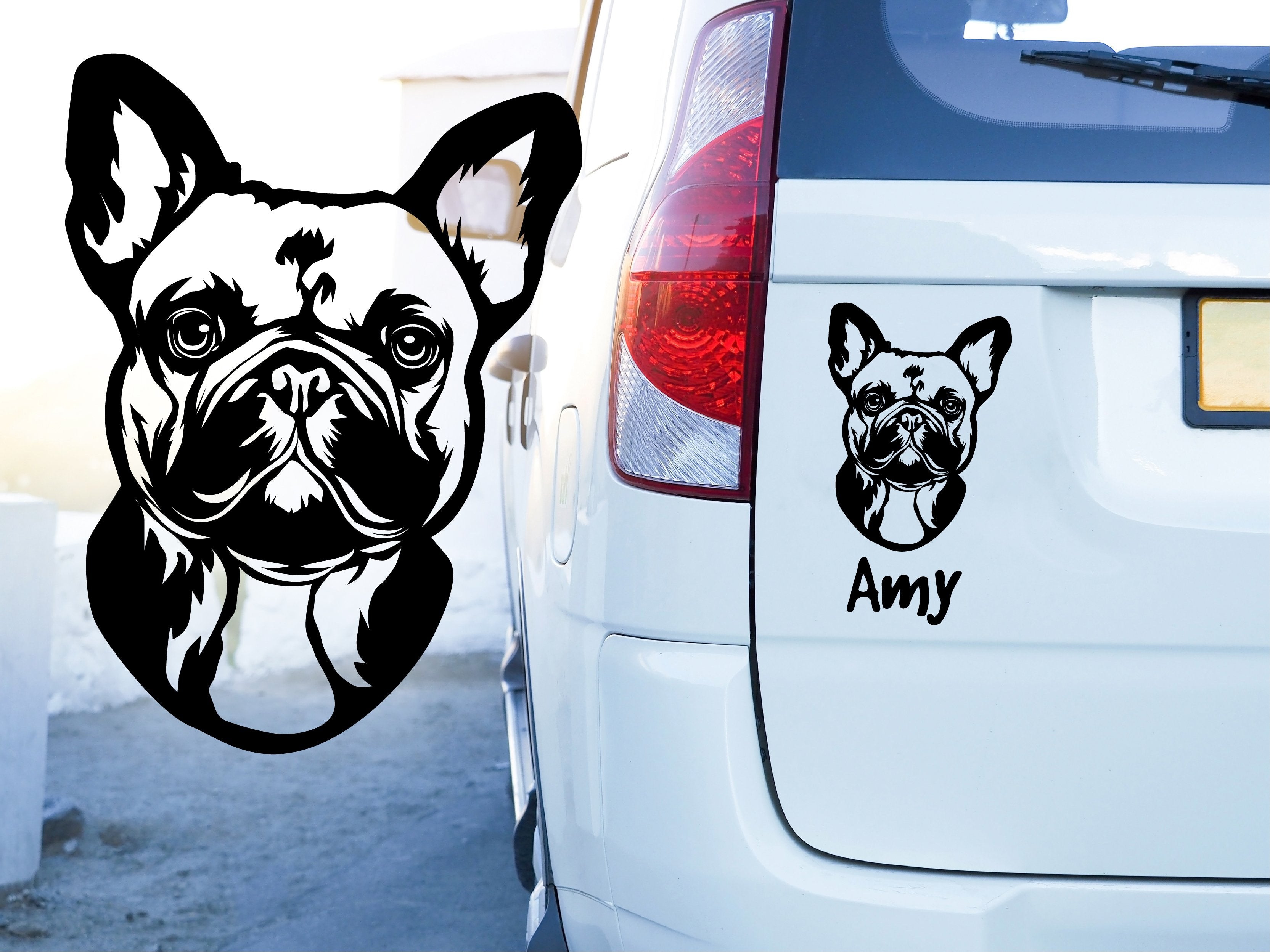Autoaufkeber Hund Französische Bulldogge #4