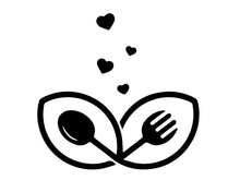 Cargue la imagen en el visor de la galería, Sticker Catering Love Food Logo