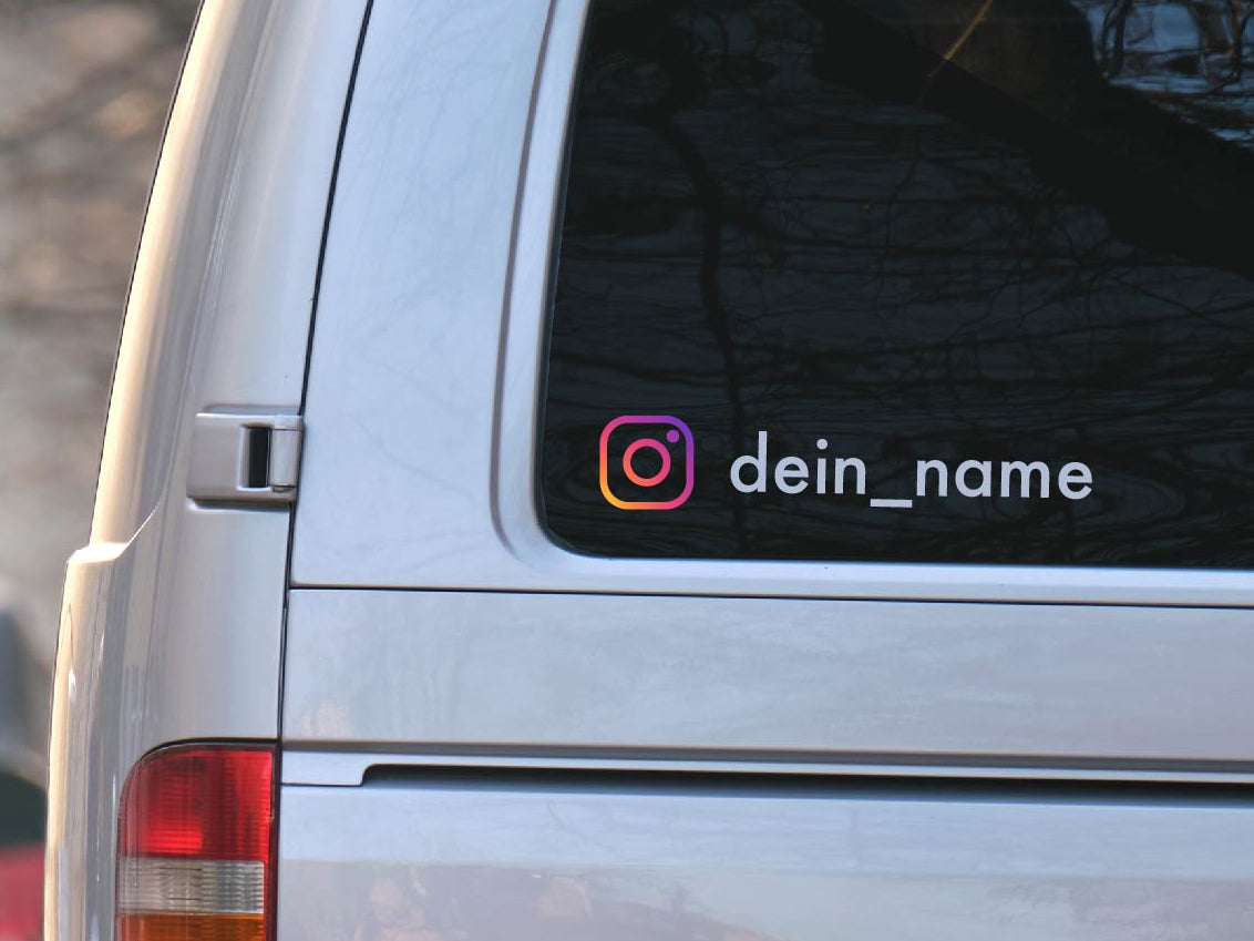 Personalisierter Instagram Aufkleber bunt 
