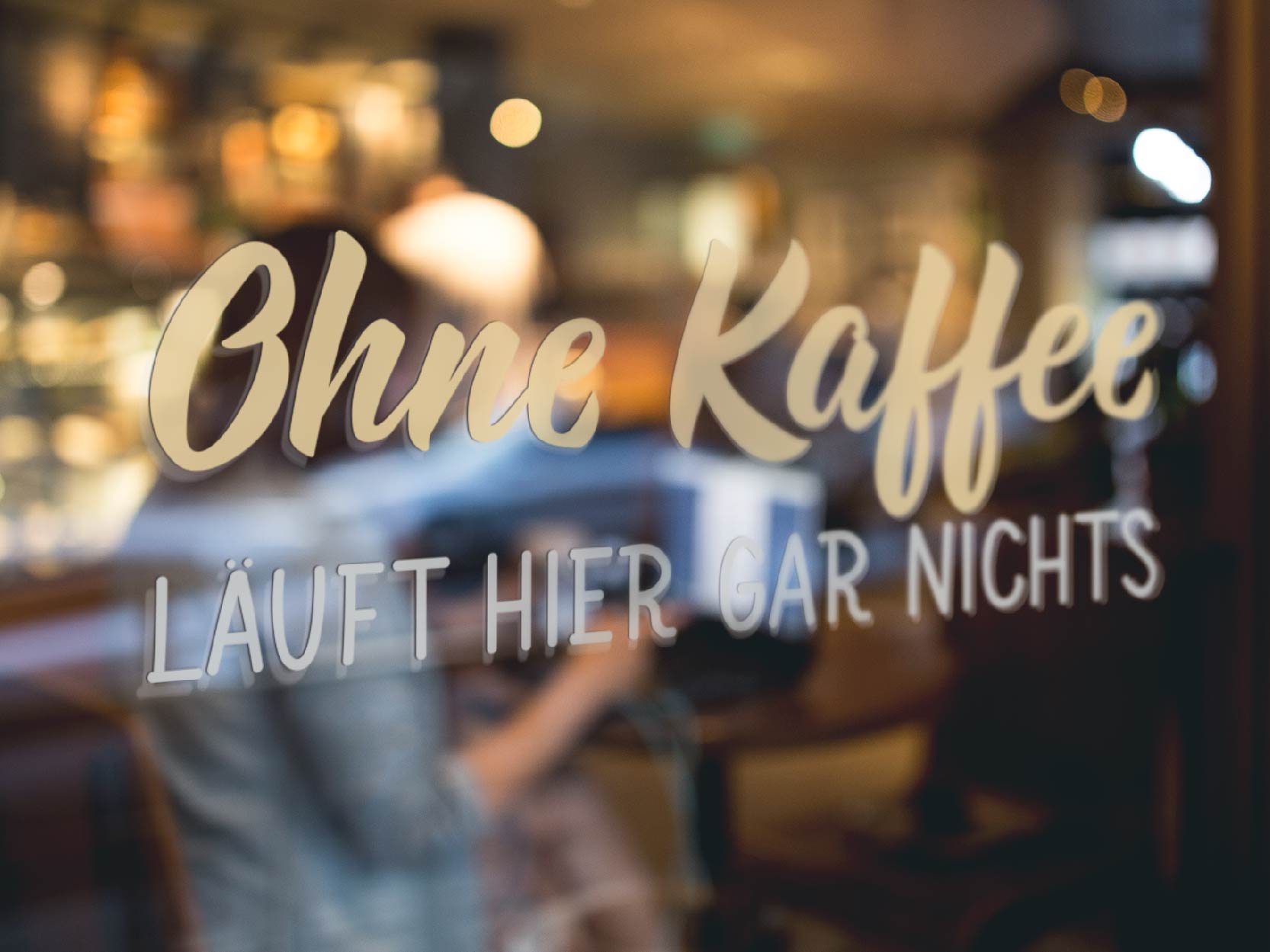 Schaufensterbeschriftunge Café