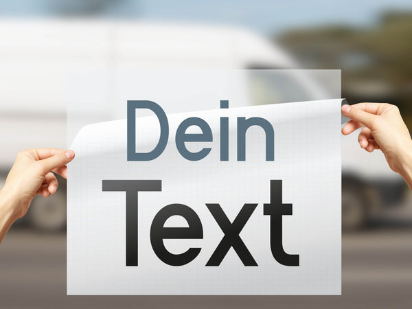 Klebebuchstaben Auto erstellen