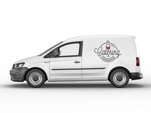 Aufkleber Catering Logo minimalistisch Autoaufkleber